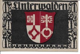 Alte Künstlerkarte Unterwalden – Wappen Jugendstil