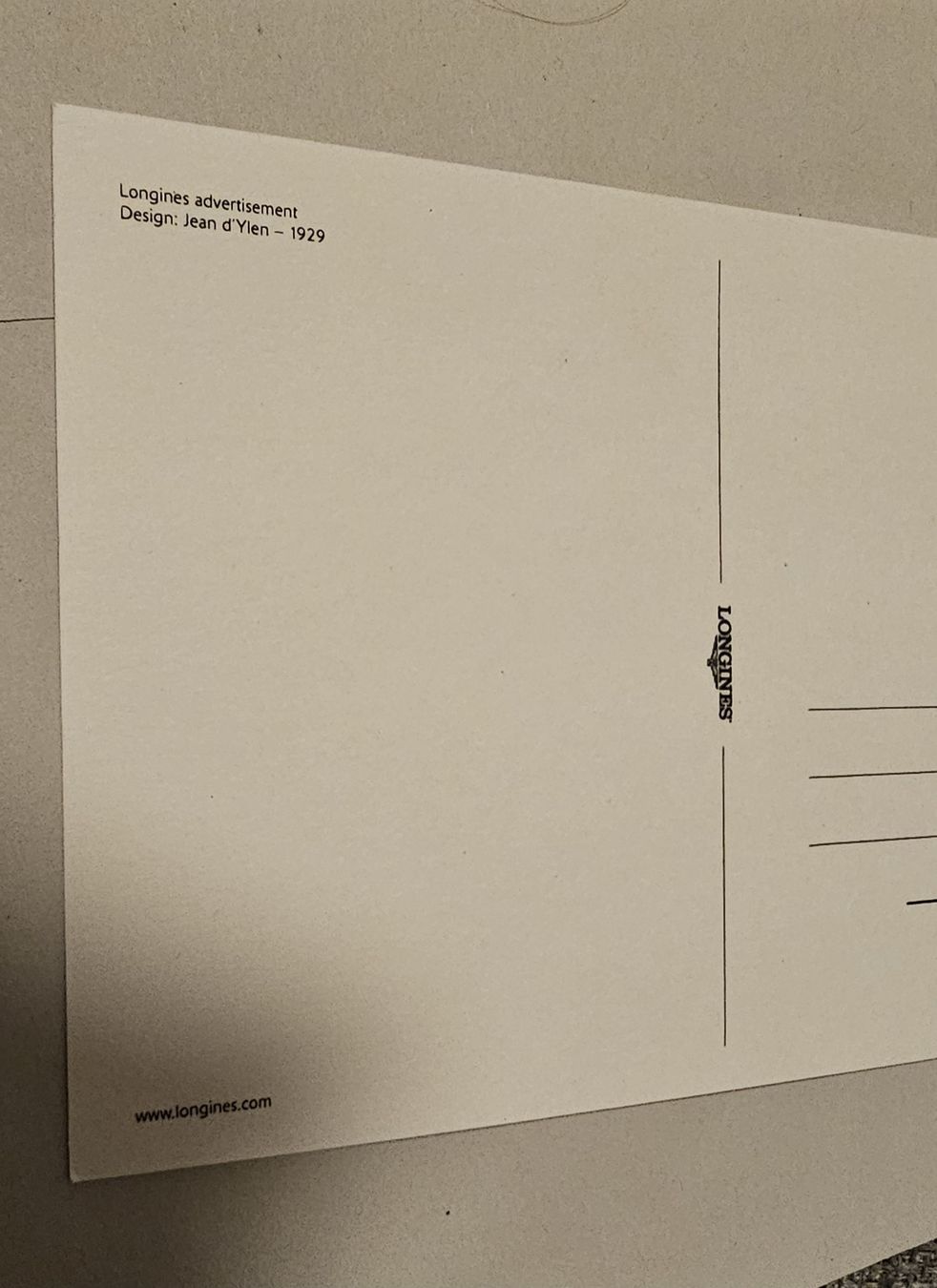 Ansichtskarten: LONGINES Carte postale 14.9cm × 10.5cm – Neu (gemäss Beschreibung) aus Genève von Fresko01 5