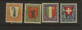 timbre Pro Juventute 1923 ** J25 - J28 SBK 40.--