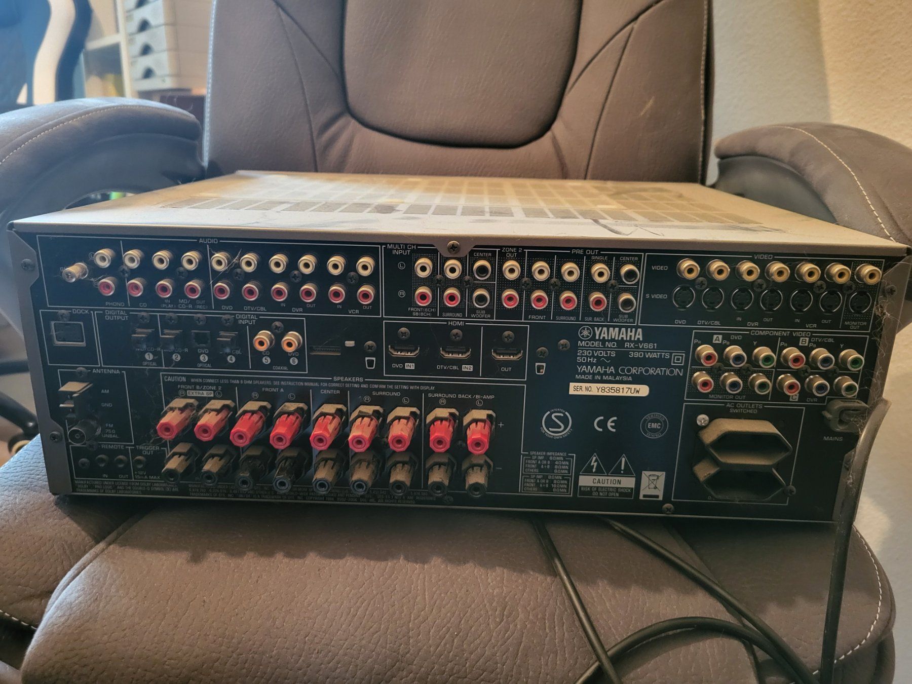 Yamaha Receiver: Yamaha RX-V661 AV-Receiver, Inkl. FB! – Gebraucht aus Neuenhof von DynaFatBob 1