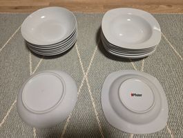 8 x Suppeneller; 8 x Pasta Teller; 8 Essteller