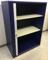 Büromöbel Kasten, Rolladenschrank blau