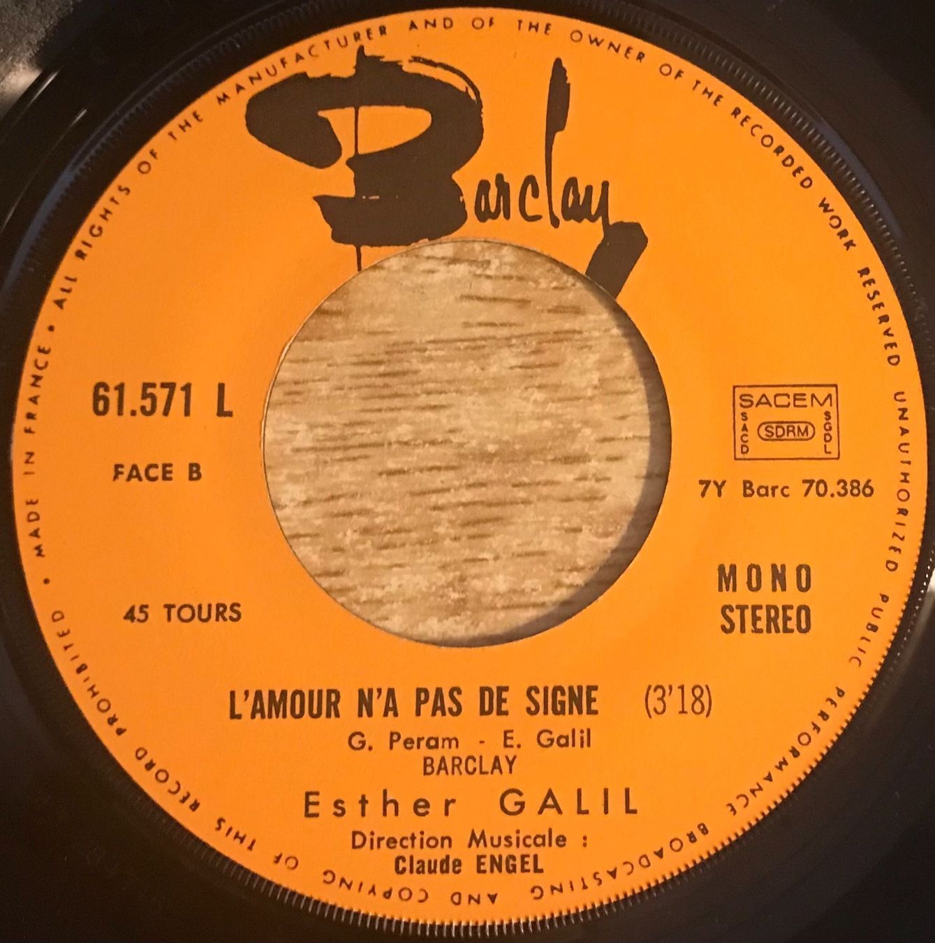 Schallplatten: ESTHER GALIL - LES FUSILS – Gebraucht aus Bussigny von vinyl-pas-cher 3