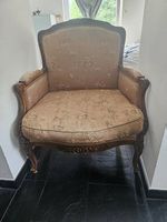 Coppia di poltrone stile barocco in legno intagliato vintage