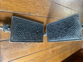 Gaufrier Moule a gaufre ancien waffeleisen