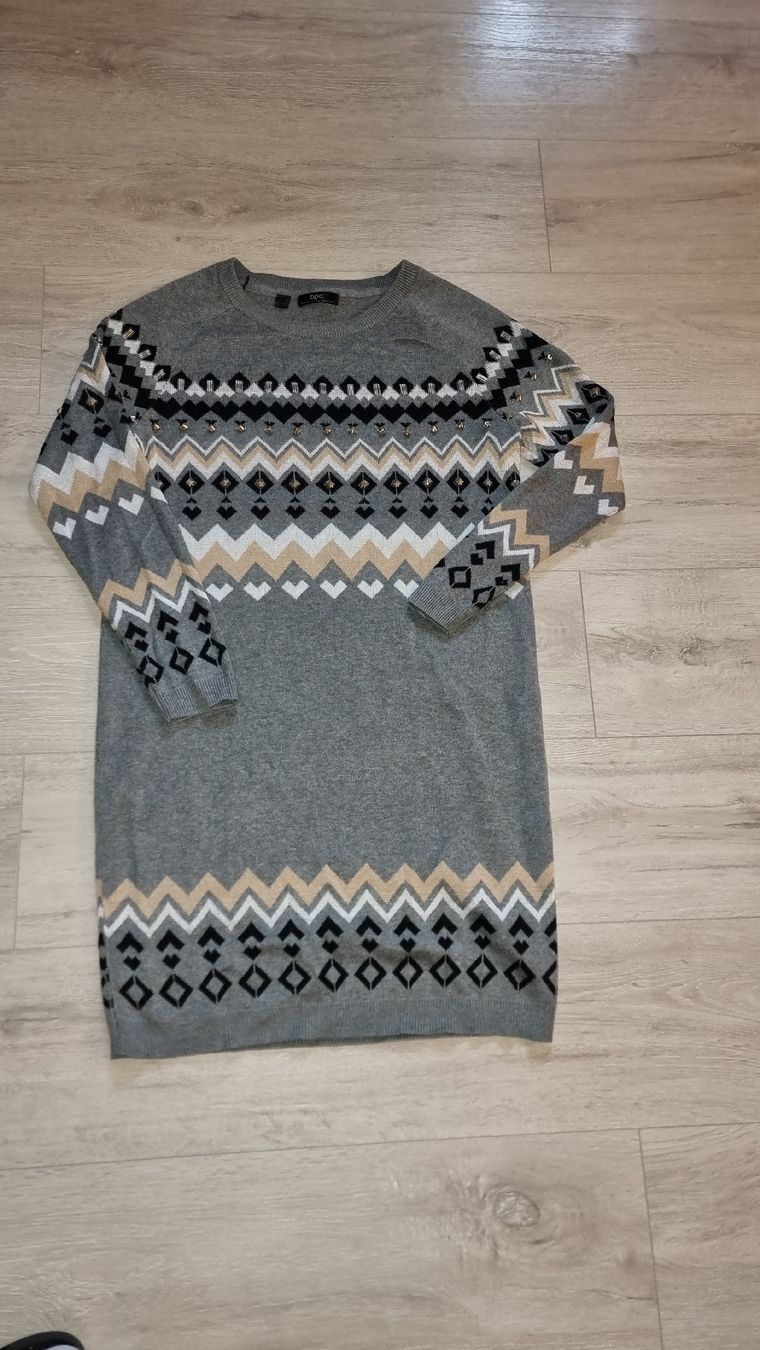 Kleider: Schickes Winter Strickkleid Gr. S  mit Muster neuwertig – Neu (gemäss Beschreibung) aus Wigoltingen von Zuckerfee84 1