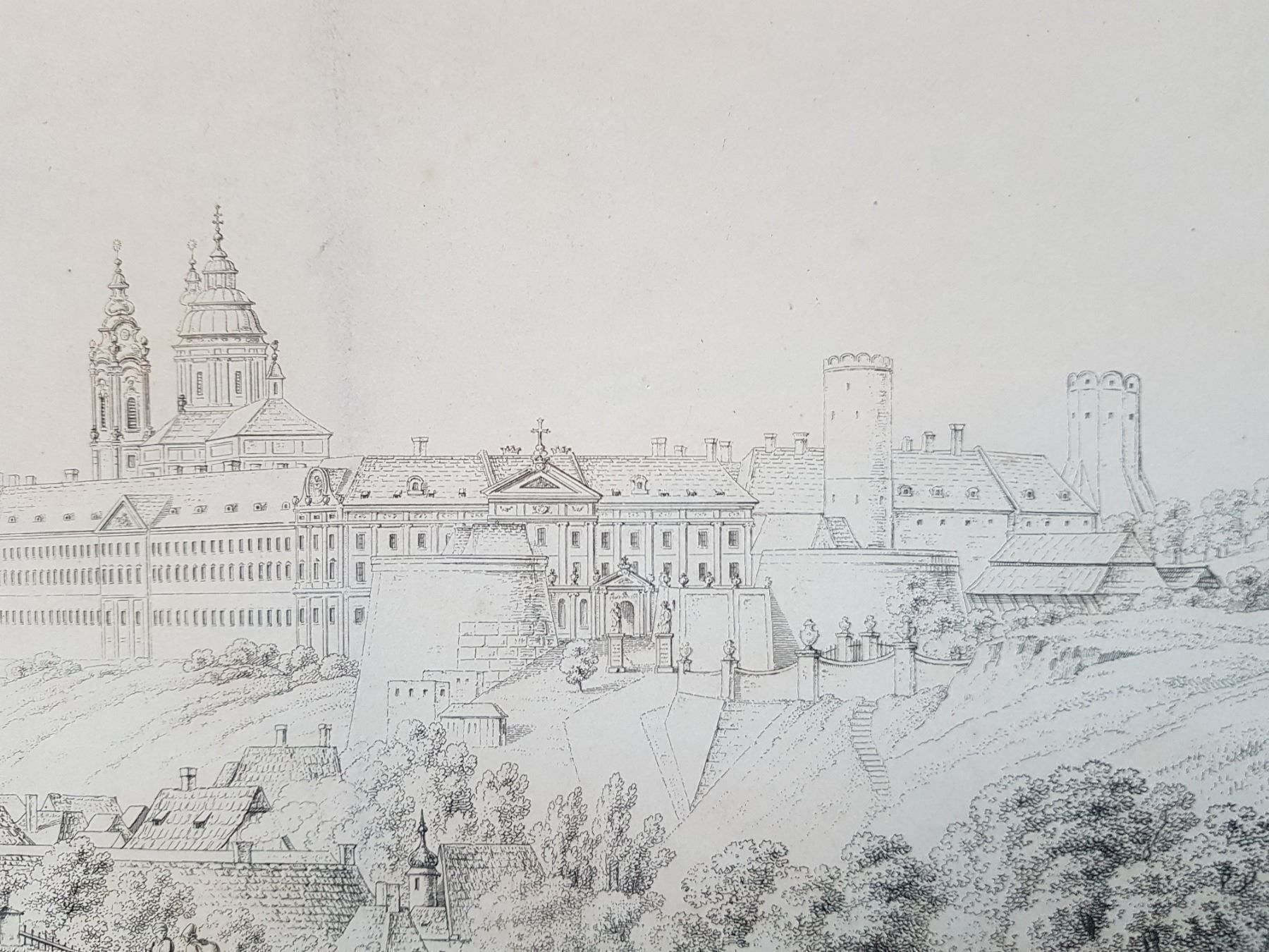 Dipinti: belle et grande gravure Abbaye de Melk – Usato da Lausanne venduto da leneko 2