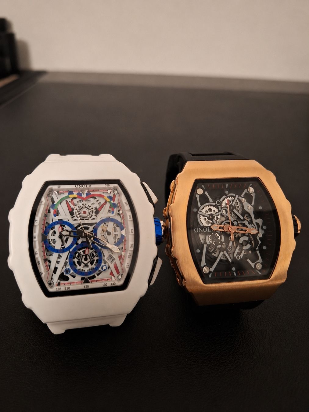 Uhren: 2x ONOLA skeleton - watches – Neu (gemäss Beschreibung) aus Biel/Bienne von Seyran