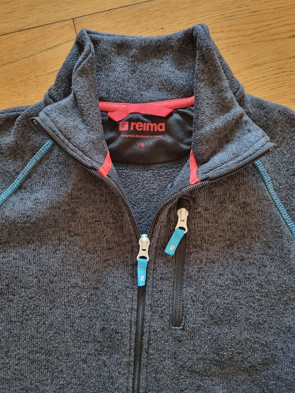 Reima Jacken & Mäntel: Reima Strickfleecejacke Gr 158 anthrazit – Gebraucht aus Hettlingen von Lukasbutz 1