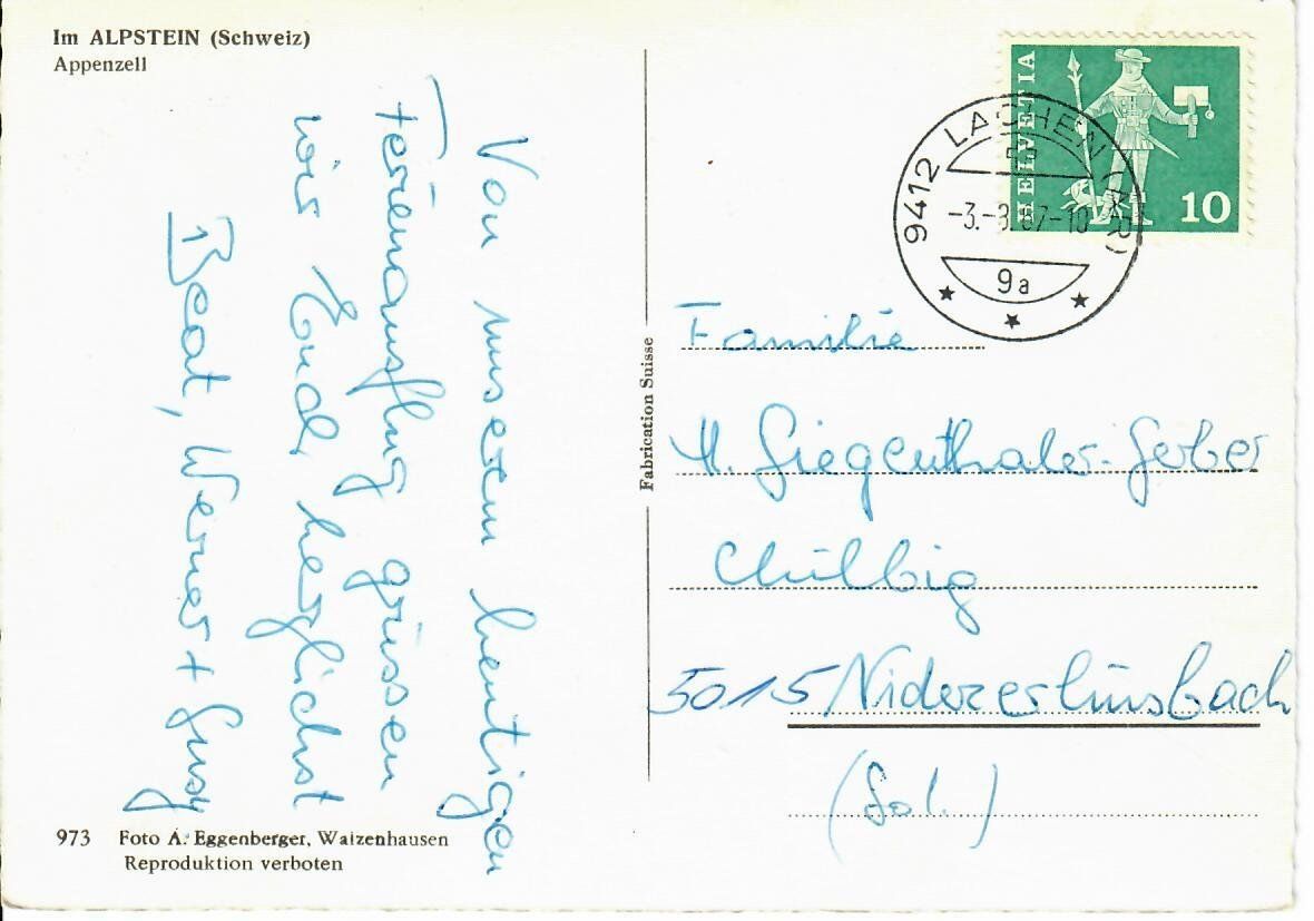 Cartoline postali: im Alpstein – Usato da Hochdorf venduto da Ziegel-16 1