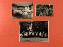 3 Historische Fotos Garage, Renault 16, Mehaniker.
