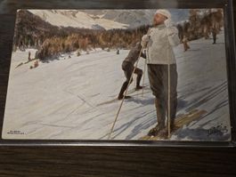 Alte Ansichtskarte St. Moritz, Wintersport, Albert Maennchen