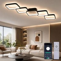 LED Deckenleuchte 54W dimmbar App Fernbedienung 106cm