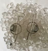 Silber Ohrhänger 925 Mondstein, vermutlich Handarbeit