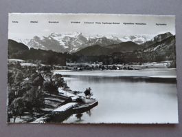 ANSICHTSKARTE, AM ÄGERISEE, BLICK IN DIE HOCHALPEN, ungelauf