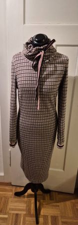 Elegantes Strickkleid im Karomuster, Gr. 36, Ana Alcazar