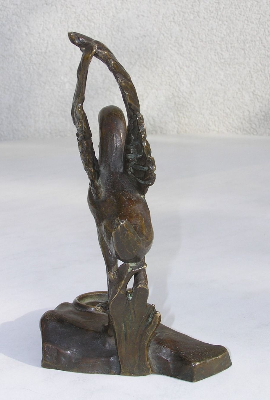 Statuette: ALTE SIGNIERTE BRONZE FIGUR VOGEL MIT EIDECHSE – Usato da Grenchen venduto da Antique-hunter 4