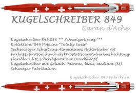 849.053 SCHWEIZERKREUZ 849 Caran d'Ache Goliath Blau M +Etui