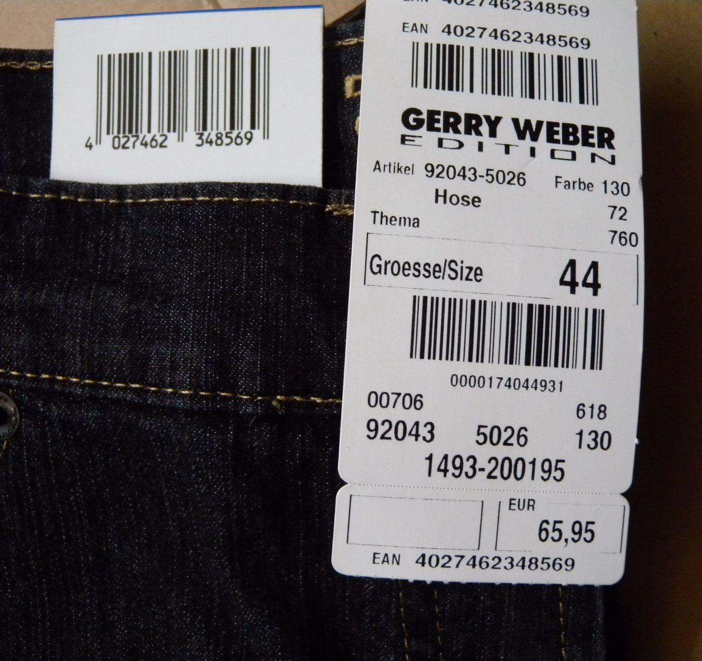 Gerry Weber Jeans: Jeans Gr. 44 Neu mit Etikett – Neu und originalverpackt aus Hauenstein von Danbach 1
