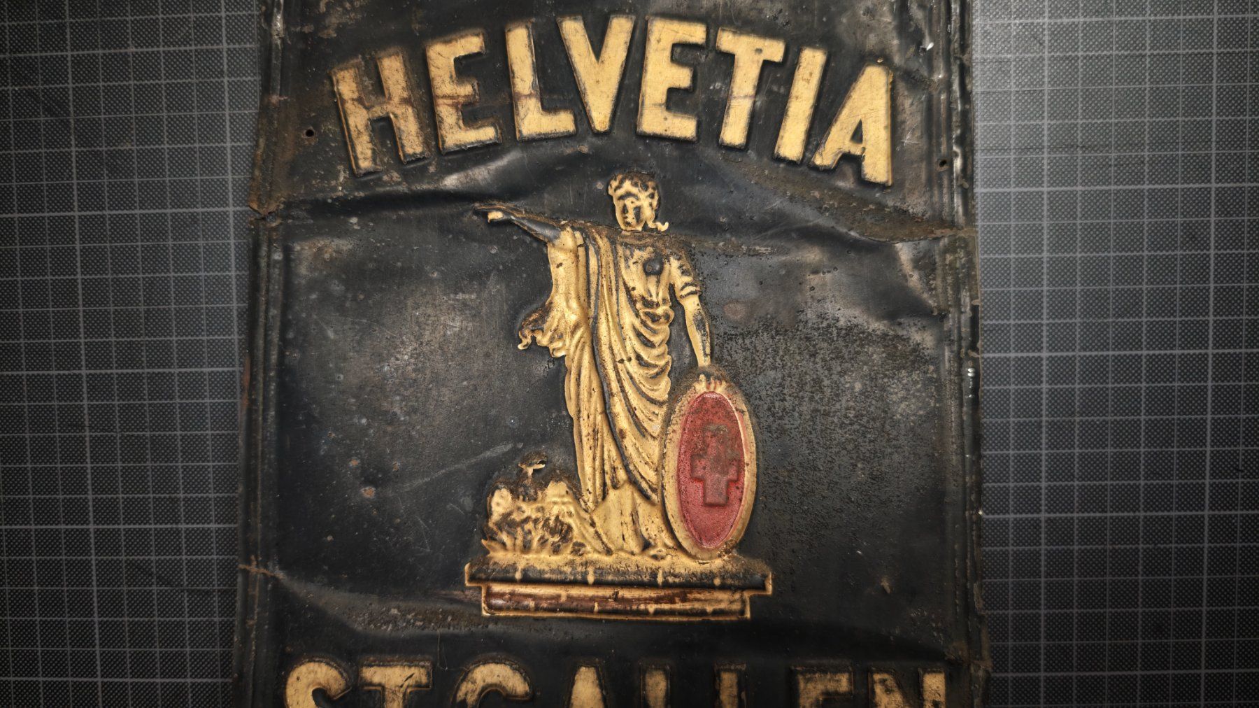 Insegne: Wunderschönes altes Helvetia Schild – Usato da Gelterkinden venduto da MYSTOREFORYOU4460 2