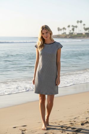 Lpb robe elienor beige noir