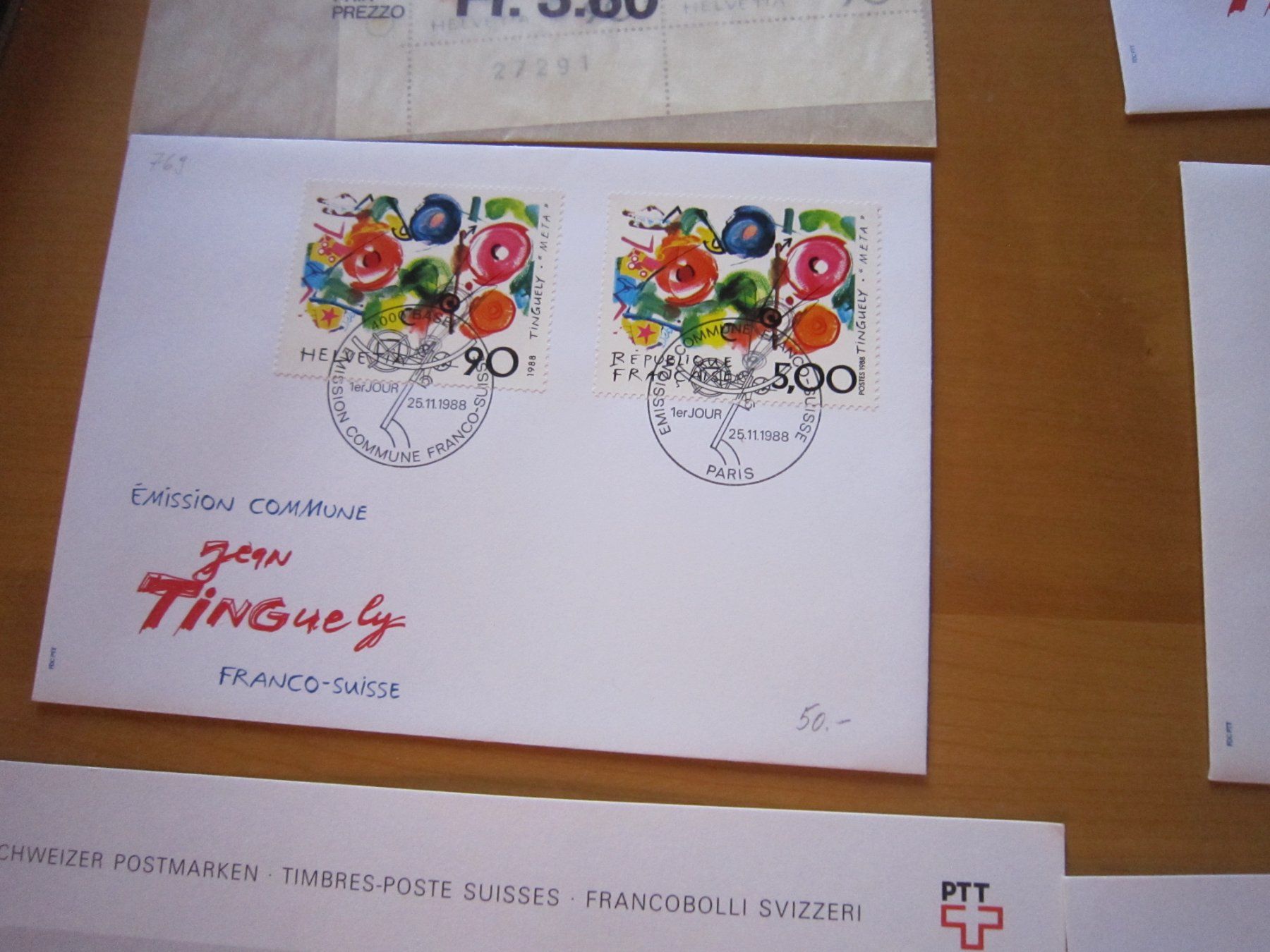 Tutti i francobolli: CH 1988 Tinguely in mehrer Variationen – Usato da Gordola venduto da Polentaefung 4
