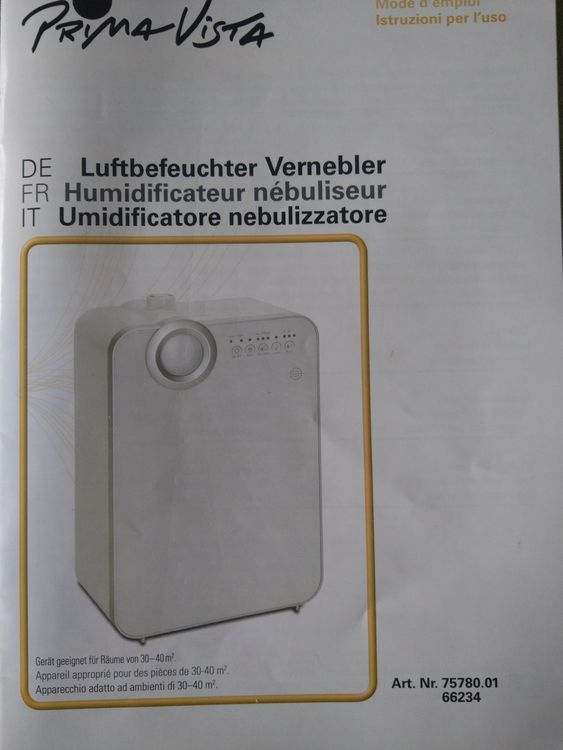 Humidificateur Prima Vista 2,5 l Acheter - Climatiseurs - LANDI