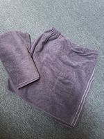 Saunatuch Set mit Klettverschluss violett gebraucht