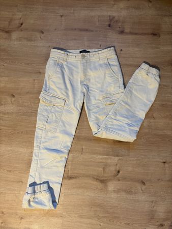 pantalon cargo blanc crème, taille 34