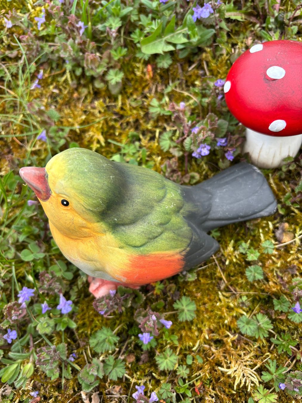 Statuette: Vogel und Fliegenpilz – Nuovo (secondo la descrizione) da Jegenstorf venduto da Hibiscus11 2