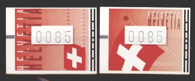 Alle Briefmarken: 2005, Sschweizer Flaggen, Automatenmarken ** – Gebraucht aus Willisau von Vollstempel