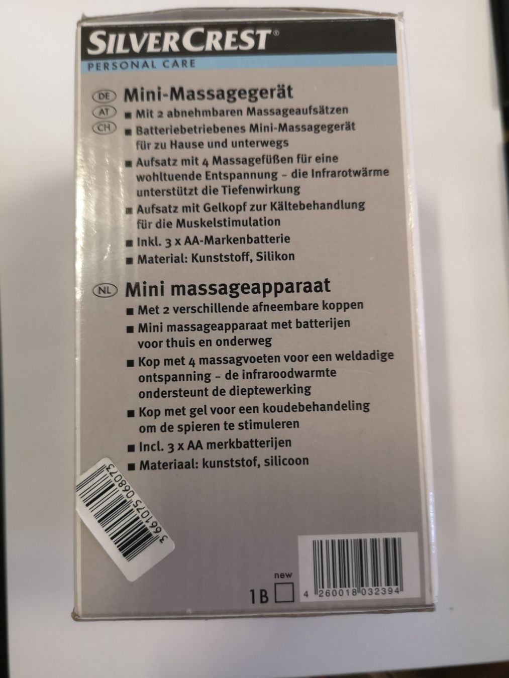 SilverCrest Dispositivi per massaggi: Mini MassageGerät Silver Crest abnehmbare Massageaufsätze – Nuovo e nell'imballaggio originale da Kloten venduto da Euroasia 1