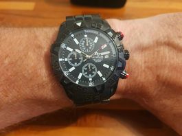 Attraktive Herrenuhr Atrium Newton Schwarz Chronograph...