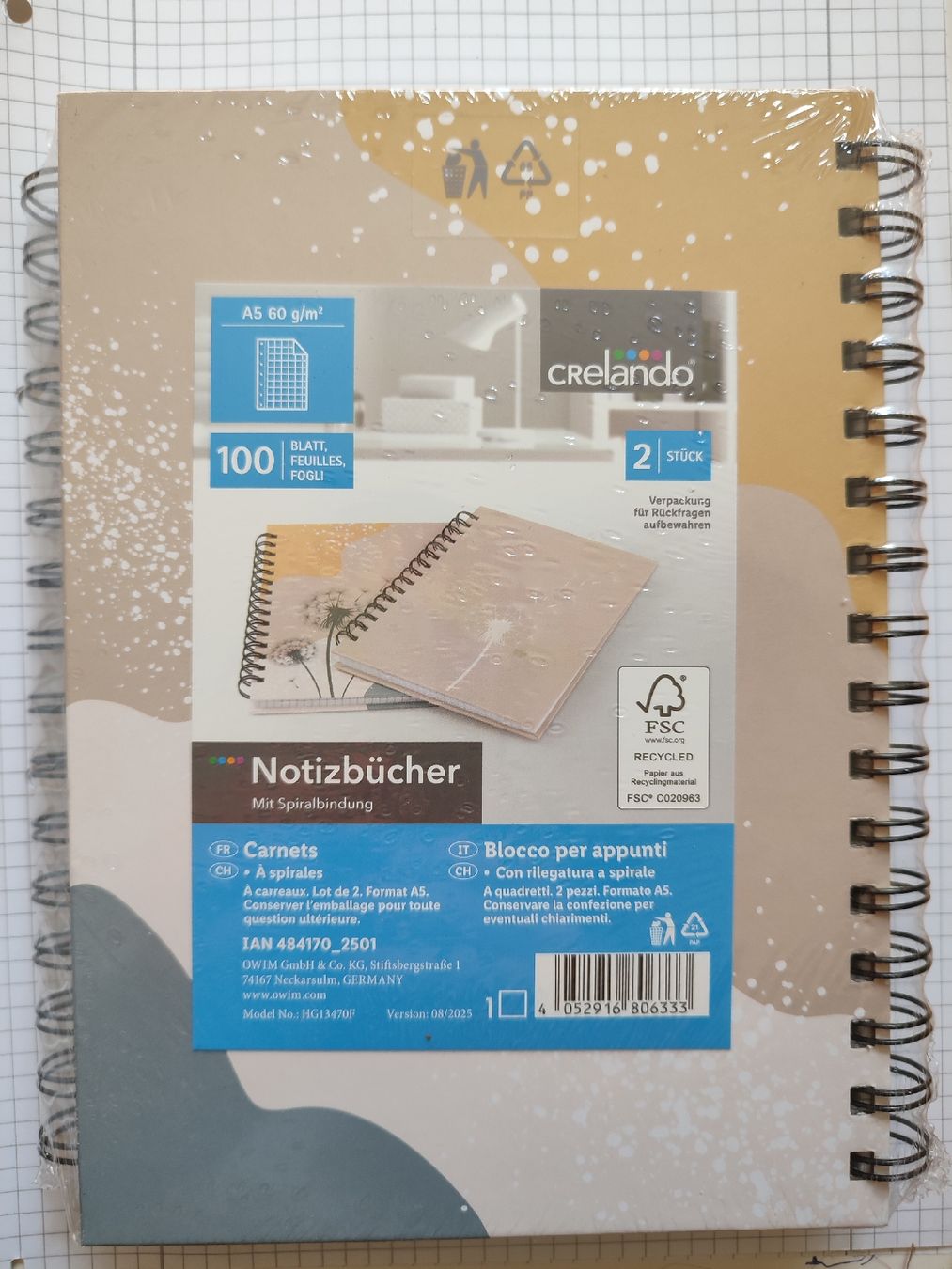 Blocchi: Neues Notizbuch Set A5, Spiralbindung, 2 Stk. – Nuovo e nell'imballaggio originale da Zürich venduto da tha_l2jy