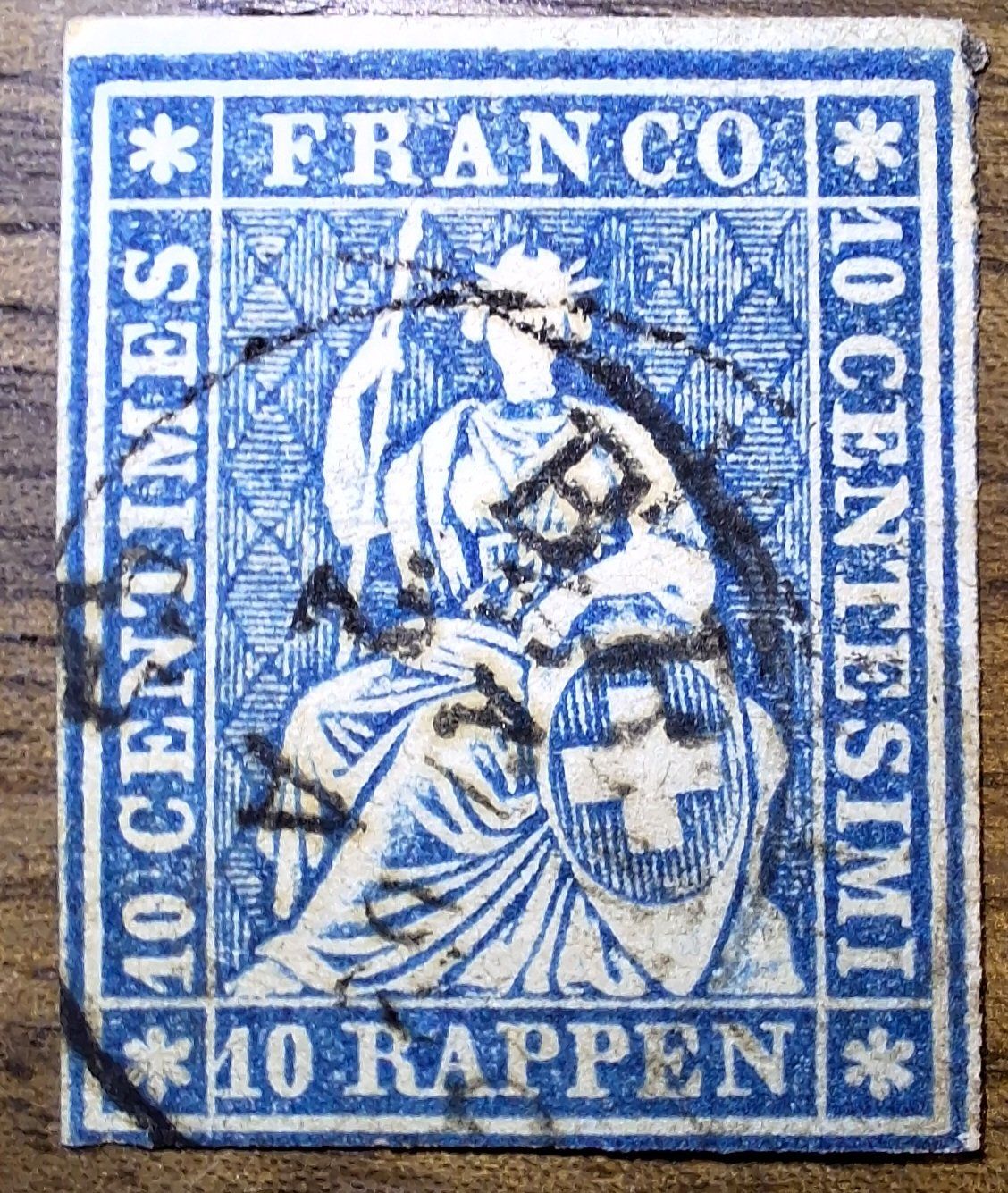 Alle Briefmarken: Strubel 23G Kat. 40.- – Gebraucht aus Balgach von SIMEON27