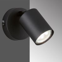 LED 1er Wandspot, Schwarz, 11 cm x 8 cm