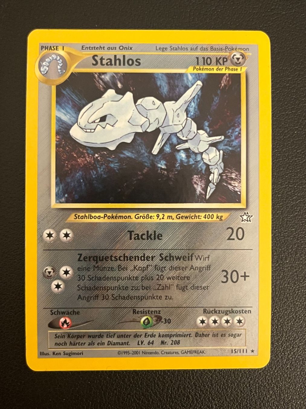 Pokémon Carte collezionabili: Pokemon Stahlos Holo – Usato da Zollikerberg venduto da Guido175