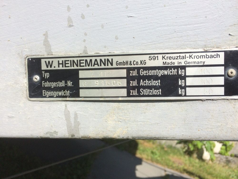 Kleiner Heinemann Anhänger (Defekt) in Schaffhausen für CHF 9 – nur ...
