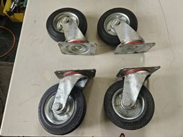 4er Set Schwerlast-Rollen 100mm, 55x95mm Plattenmass! 