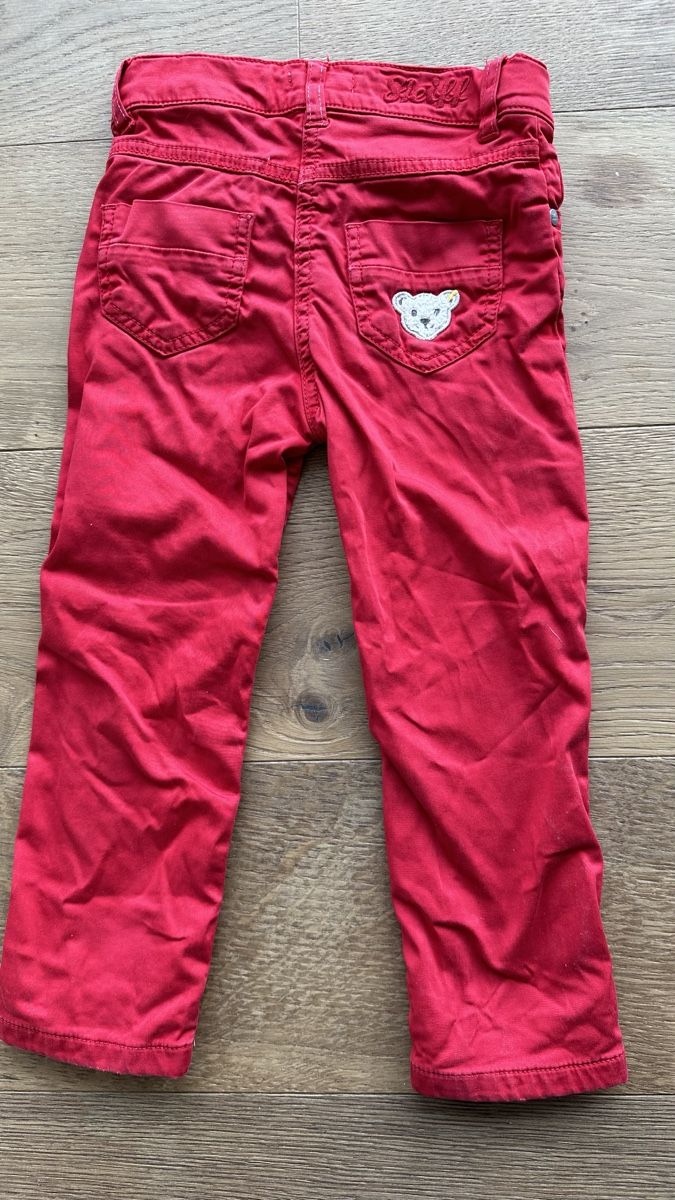 Pantaloni: Steiff Kinderhose rot Gr. 98 – Usato da Triboltingen venduto da muehlepark6you 1