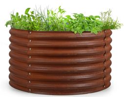 Hochbeet rund aus Stahlwellblech, Höhe 60cm, Breite 100cm