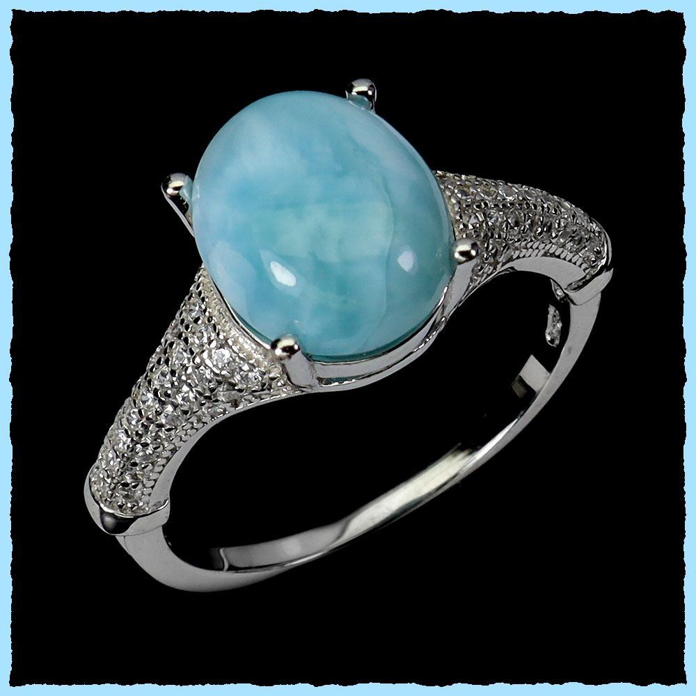 Anelli: Larimar Ringe 925 Silber – Nuovo e nell'imballaggio originale da Oberglatt ZH venduto da Goldfee1
