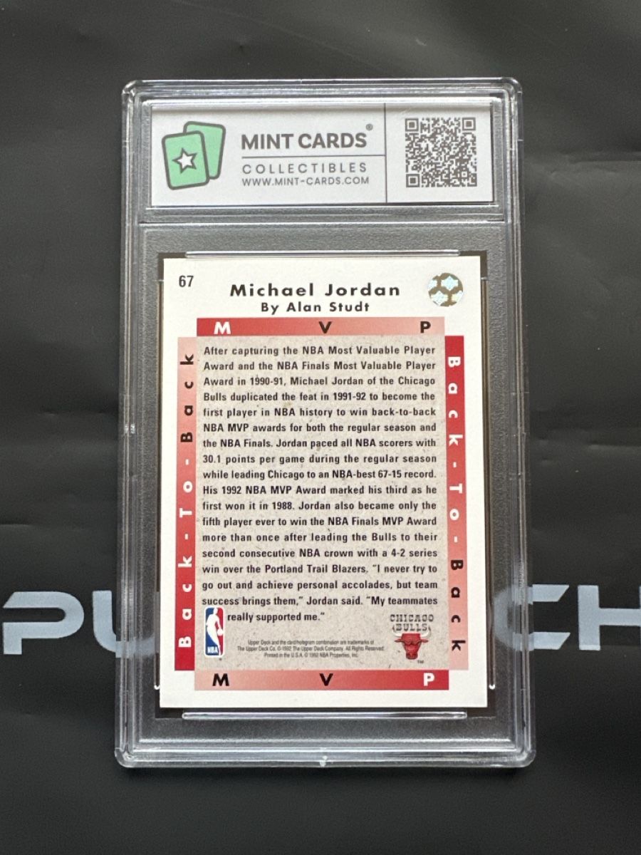 Nba Carte collezionabili: Michael Jordan 1992 Upper Deck MVP Card slab – Usato da Affoltern am Albis venduto da mr_choppa 1