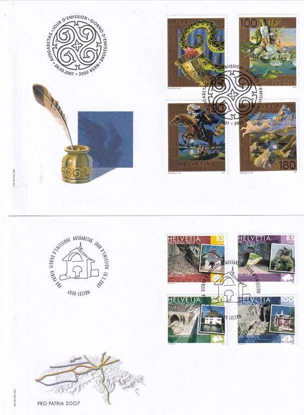 Alle Briefmarken: FDC 2007 - cote 240+ – Gebraucht aus Grandson von Rogneux 2