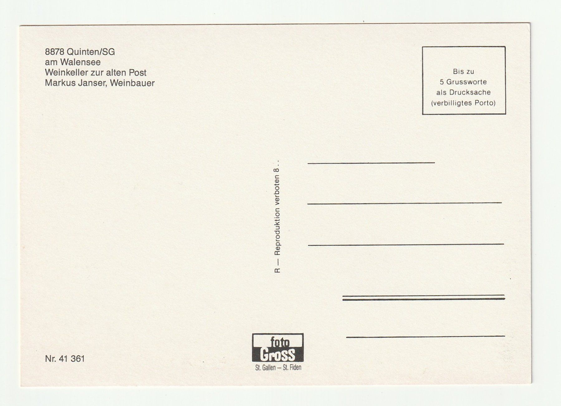 Cartes postales: Ansichtskarte Quinten am Walensee, St. Gallen – Neuf (Voir description) à St. Gallen par Ricardo_Deals 1