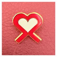 Pin - Herz mit roter Schleife