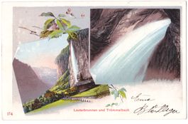 AK 1905 Lauterbrunnen und Trümmelbach, Drucksache 2c nach SG