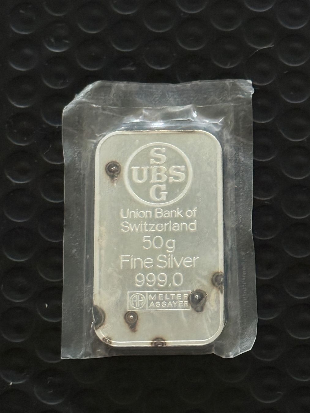 Edelmetalle: UBS  50  g  Silberbarren – Gebraucht aus Wallisellen von SWISS_SILVER1