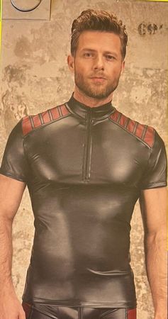NEUES Erotik Herren Shirt Kunstleder von NEK Gr. M - 40037