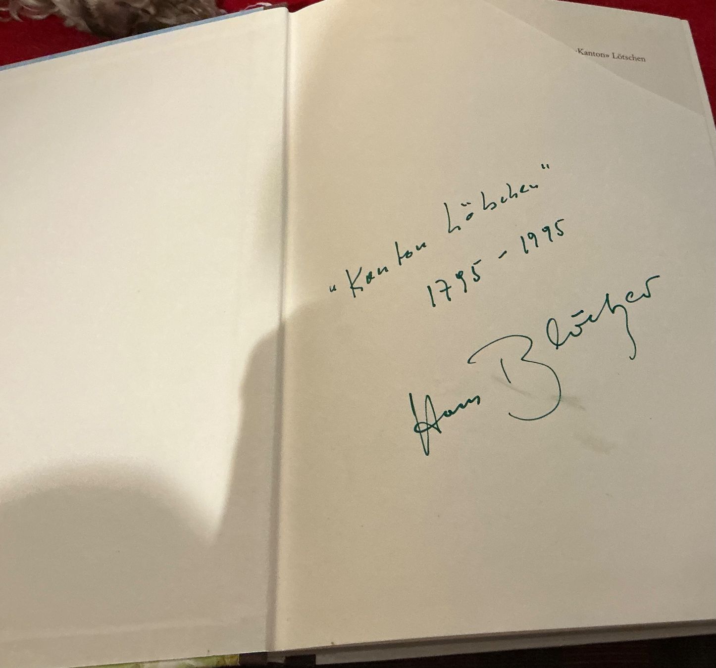 Libri: Lötschental "Der Kanton Lötschen" sig H. Blötzer – Usato da Naters venduto da seidengut 1